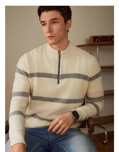 High-end Stripe Warm Knitwear
