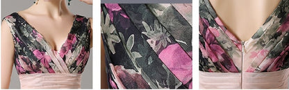 European and American elegant temperament shoulder flower dress Women's evening dress long skirt