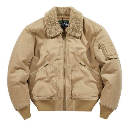 Men's Fleece-lined New Loose Lamb Wool Casual Jacket