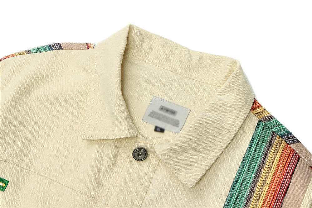 National Style Splicing Coat Men And Women