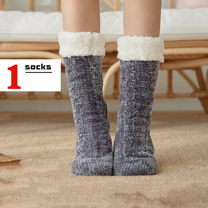 Socks Children Plush Floor Socks Home Slippers