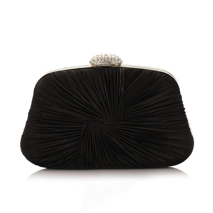 Hand Bag Folds Woven Banquet Handbag