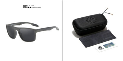 Square Polarized Sunglasses Silicone Nose Pads 1.1Tac Real Film Color Changing Outdoor Glasses