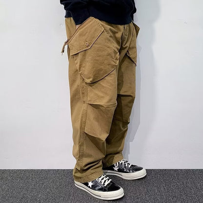Washed Casual Pants Multi-pocket Cargo Pants