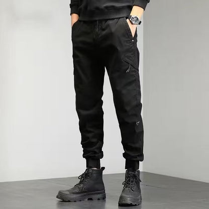 Ankle Banded Working Pants Casual Cropped Pants Loose Slim Fit Tapered Pants