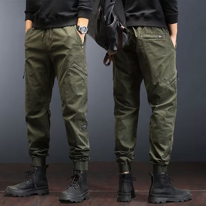 Ankle Banded Working Pants Casual Cropped Pants Loose Slim Fit Tapered Pants