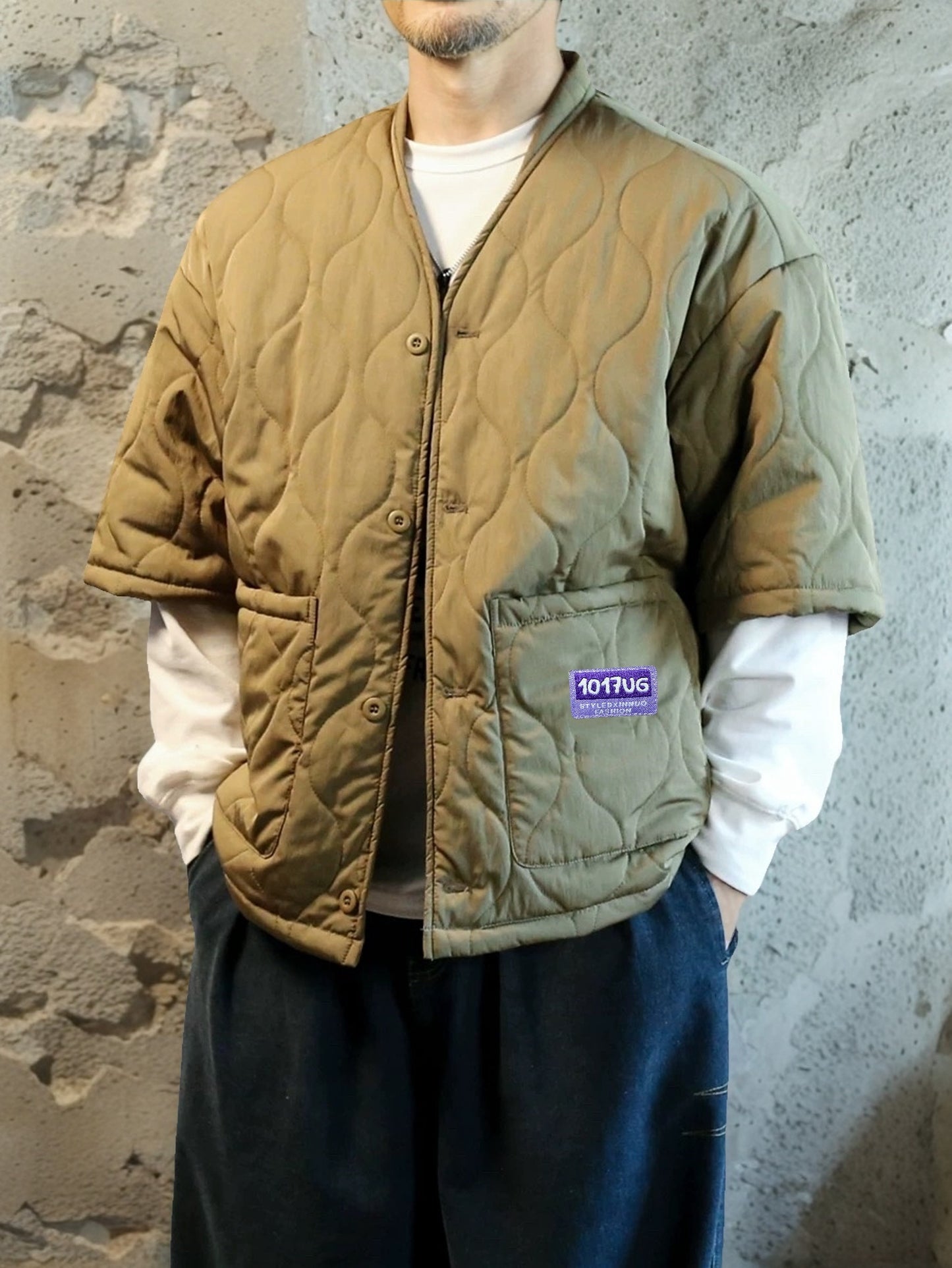 Loose And Warm Cotton Jacket Men's Fashion Work Clothes Coat