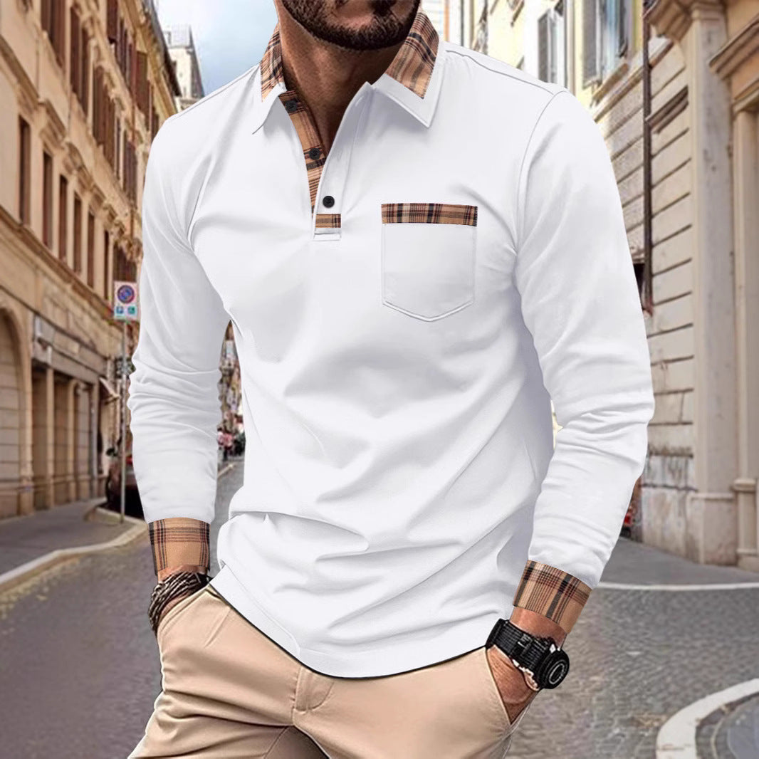 Men's Fashion Casual Solid Color Sports Polo Shirts