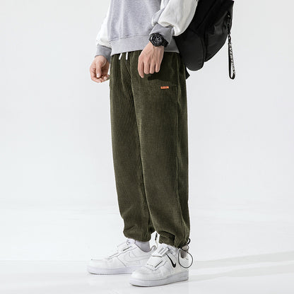 Men's Casual Pants Corduroy Loose Track Pants