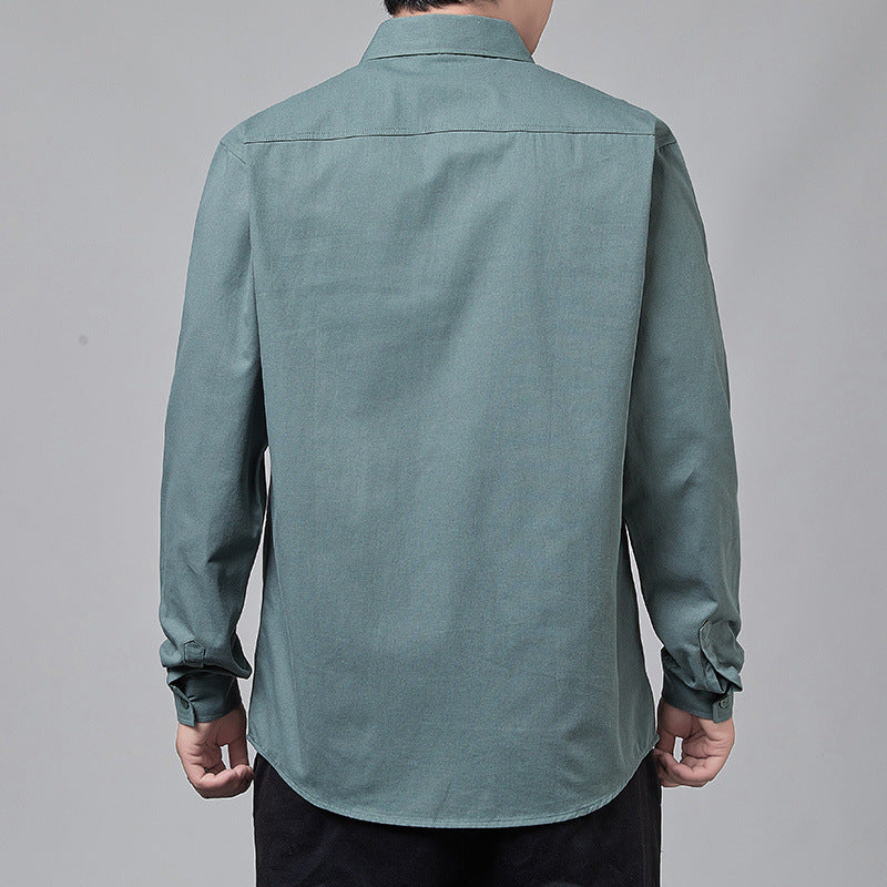 Workwear Shirt Men's Long-sleeved Casual Jacket