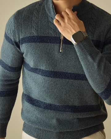 High-end Stripe Warm Knitwear