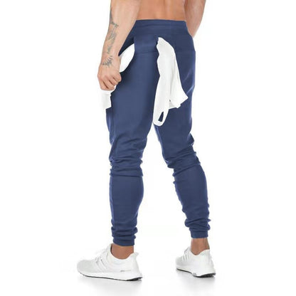 Sports pants men's hanging towel running training pants