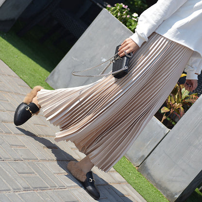 Pleated Skirt Skirt Spring And Summer New High Waist Retro Fashion