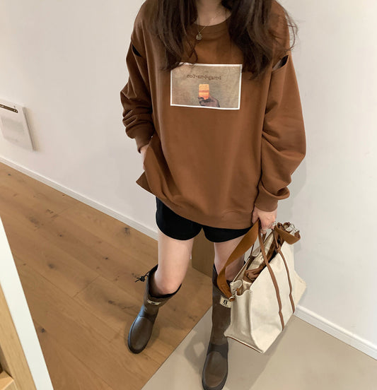 Fashion Waistcoat Printed Loose Casual Sweater