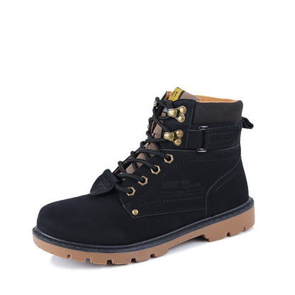Leather High-Top Boots