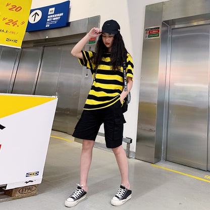 Cool Girls Wear Striped Short Sleeve T-Shirts