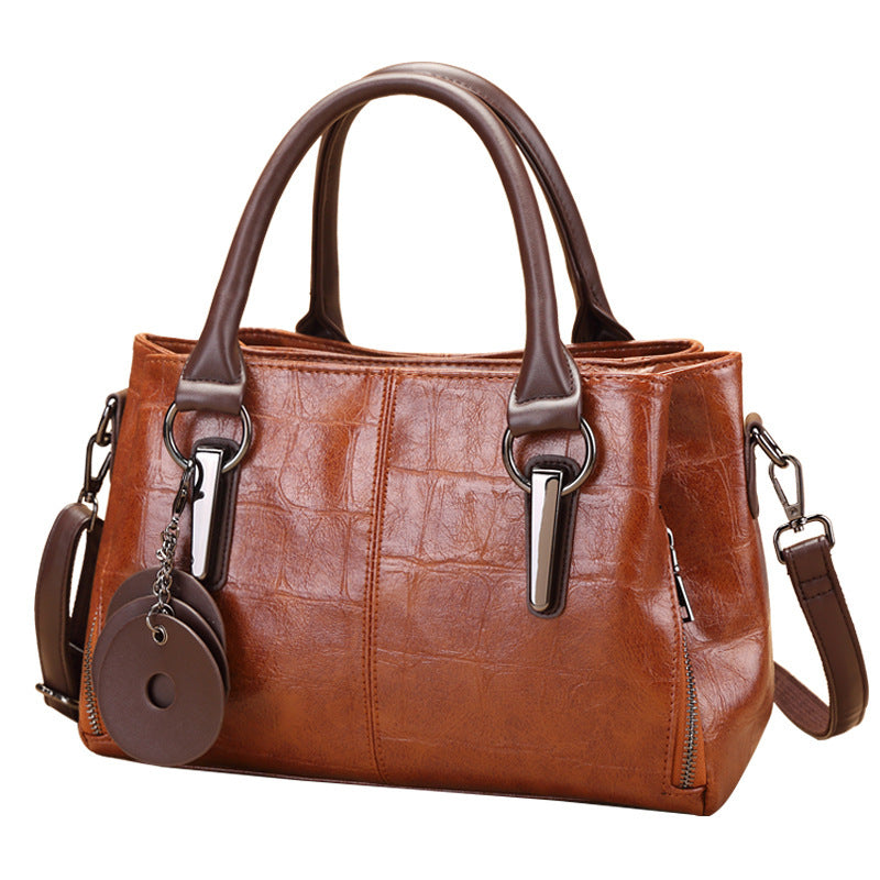 New Retro Contrasting Color Large Capacity Bag