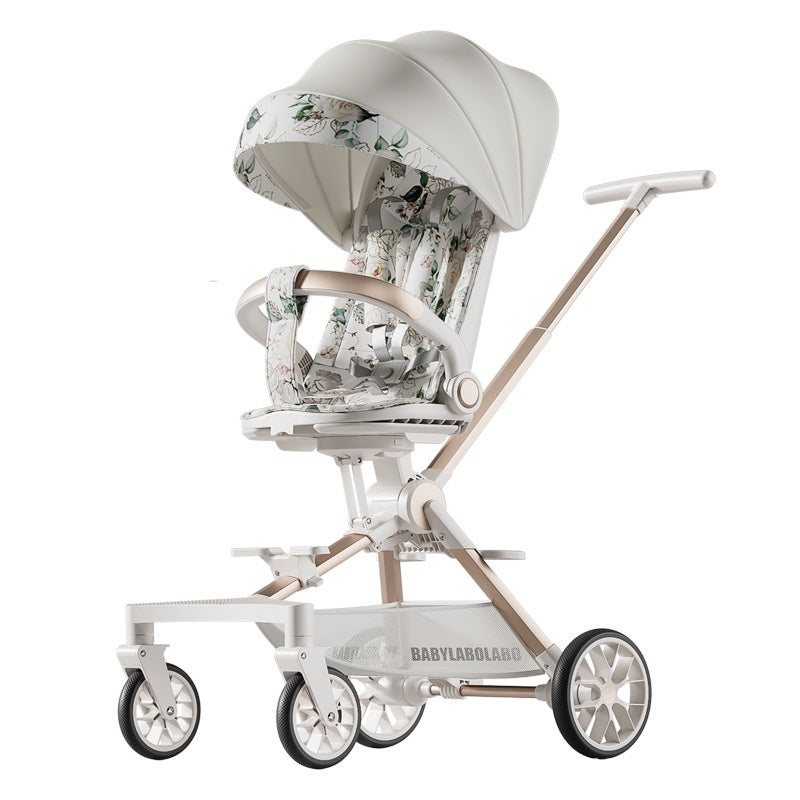 Four-wheel Children Infants Two-way Reclining Trolley Lightweight Folding