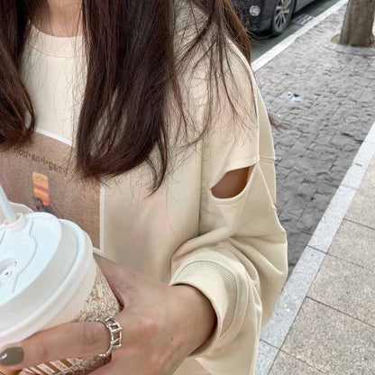 Fashion Waistcoat Printed Loose Casual Sweater