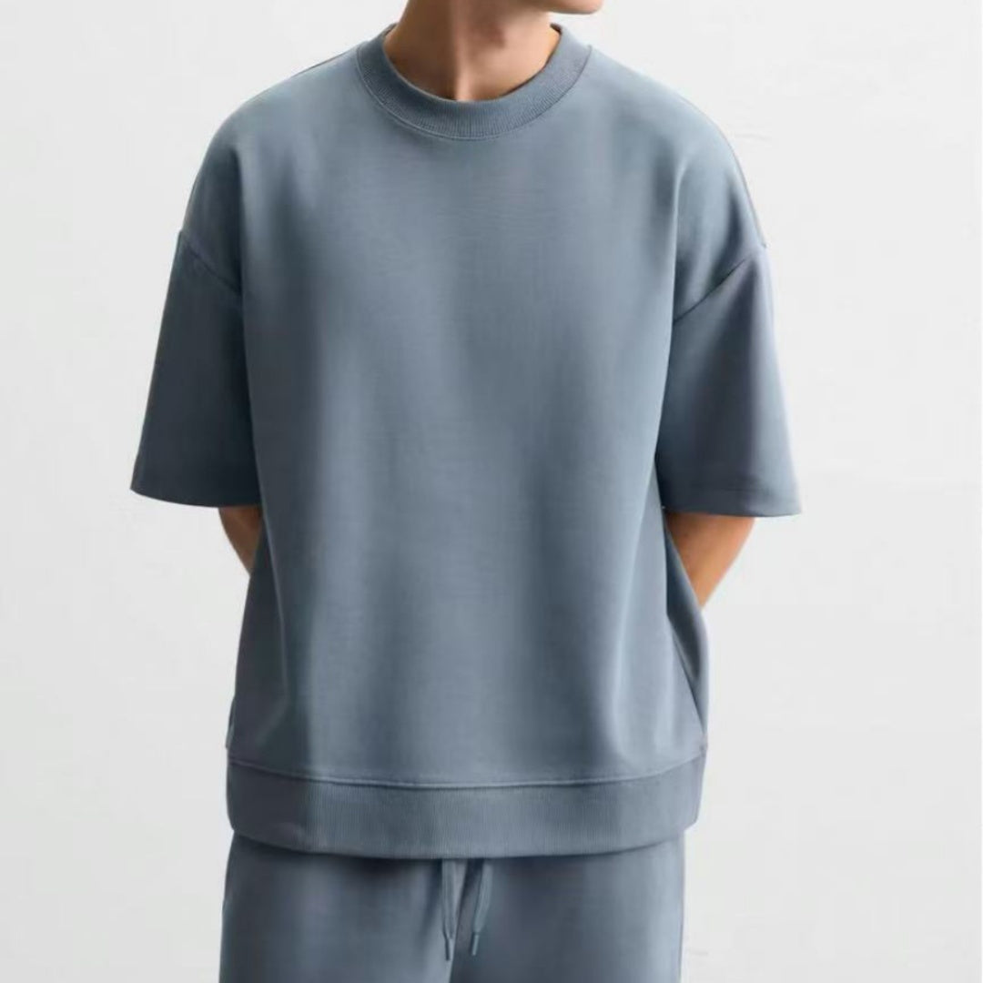 Loose Double-sided Cloth Texture Short Sleeve