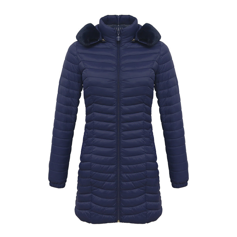 Winter Long Parka Ultra-light Liner Women's Quilted Cotton Coat