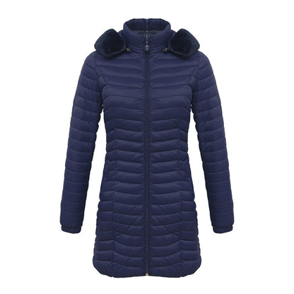 Winter Long Parka Ultra-light Liner Women's Quilted Cotton Coat