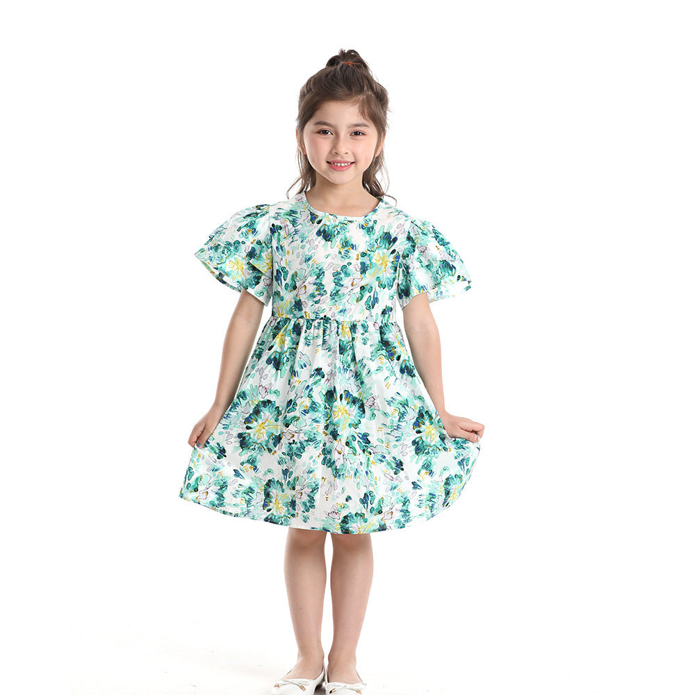 Boys' Shirt Printed Short-sleeved Breathable Children's Shirt Cute Baby Boys' Clothing