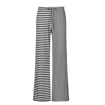 Striped Rags Stitching Wide-leg Pants Women