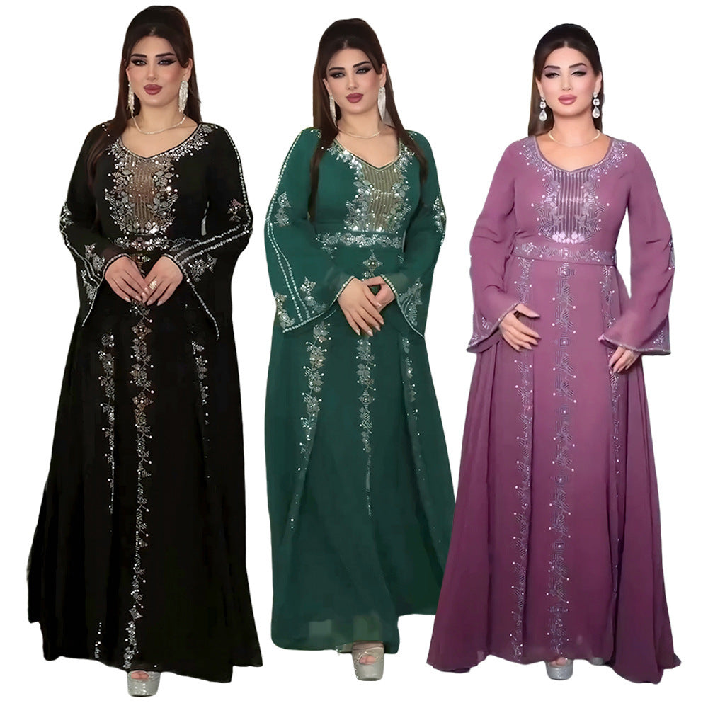 Elegant Heavy Industry Muslim Dress