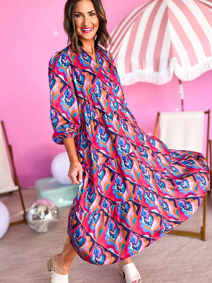 Women's High Waist Long Sleeves Dress