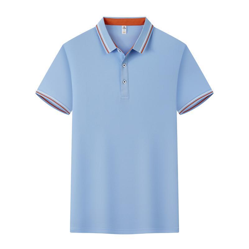 Polo Cotton Workwear With A Collar And Short Sleeves