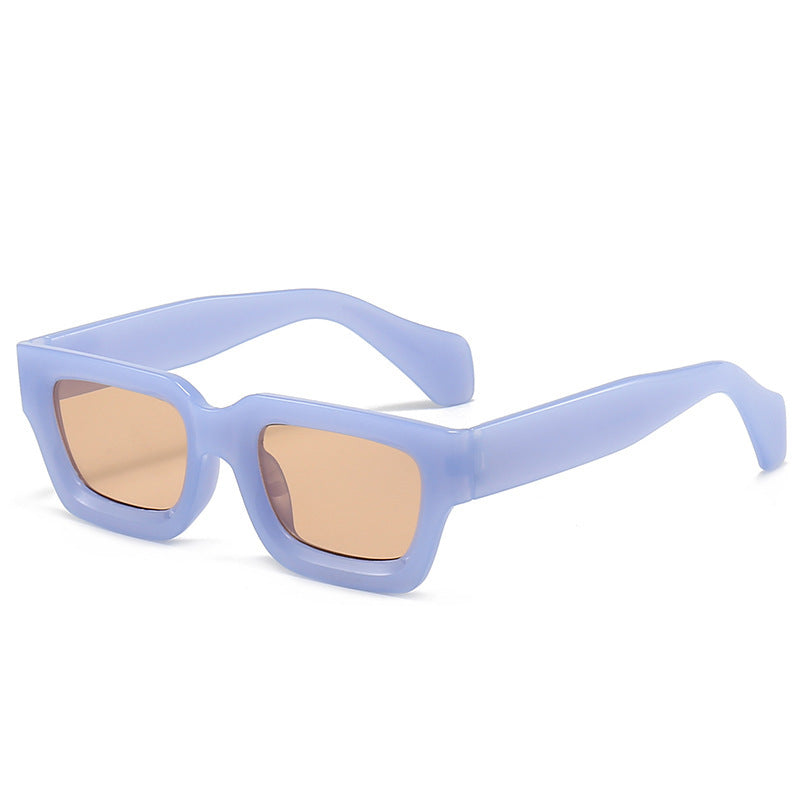 Retro Concave Frame Wide Foot Square European And American Sun-proof Sun Glasses