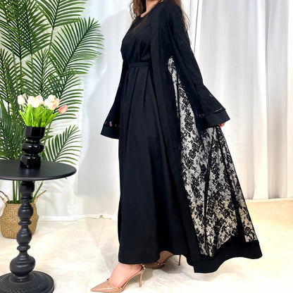 Muslim Fashion Women's Traditional Dress Lace Robe