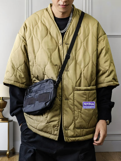 Loose And Warm Cotton Jacket Men's Fashion Work Clothes Coat