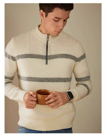High-end Stripe Warm Knitwear