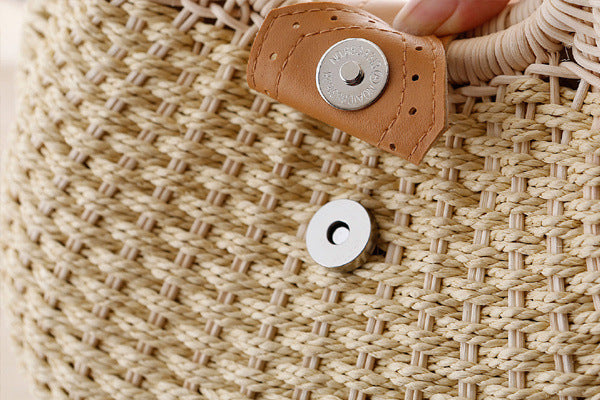 Handmade Rattan Handbag – Summer Beach Purse