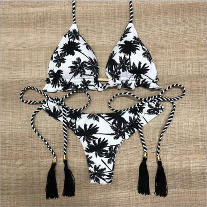 Printed new tie swimwear