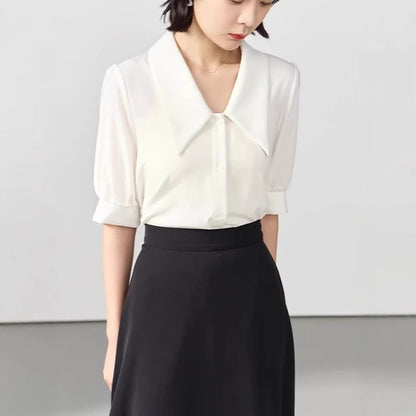 Short-sleeved Shirt Women's Design Loose Shirt Commuting To Work