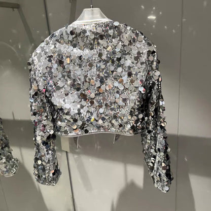 Sequined Coat Autumn Cool Wind Top For Women