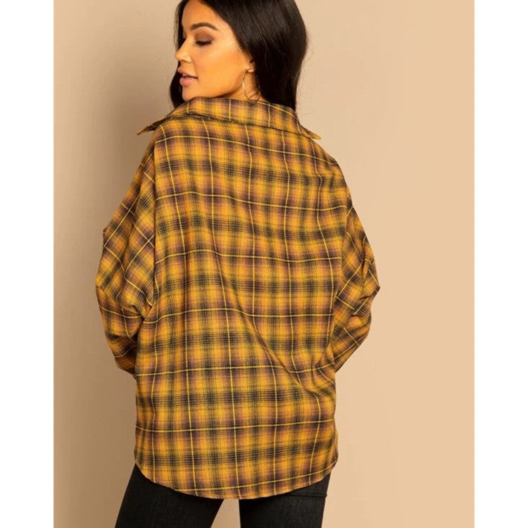 Cardigan lapel yellow long sleeves