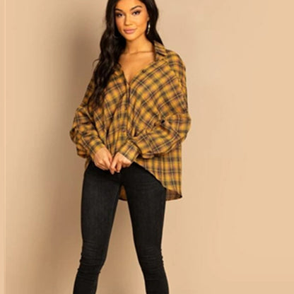 Cardigan lapel yellow long sleeves
