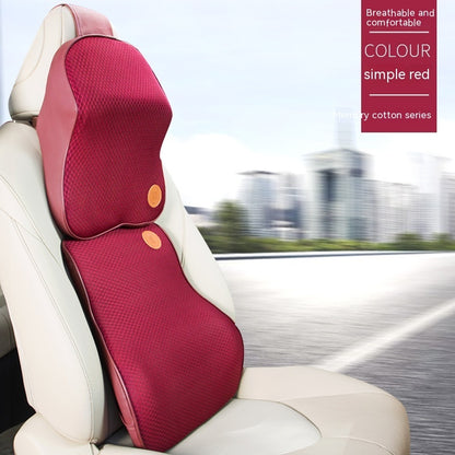 Four Seasons Universal Memory Foam Automotive Headrest Neck Pillow Lumbar Support Pillow