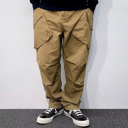 Washed Casual Pants Multi-pocket Cargo Pants