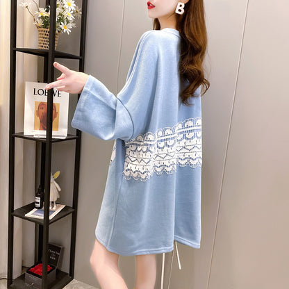 Spring And Autumn Mid-length Loose Fat Sister Slim Blouse
