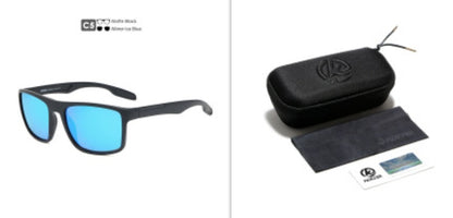 Square Polarized Sunglasses Silicone Nose Pads 1.1Tac Real Film Color Changing Outdoor Glasses