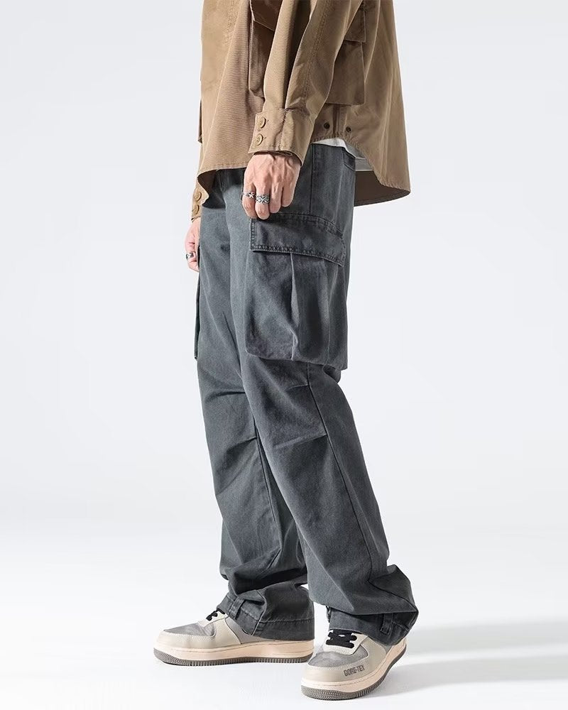 Men's Overalls Fashionable Casual Pants Straight-leg Pants