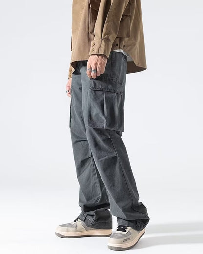 Men's Overalls Fashionable Casual Pants Straight-leg Pants