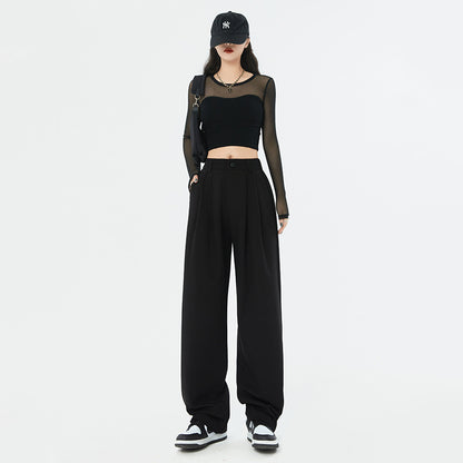 Hot Girl Fashionable Wide Leg Pants Women