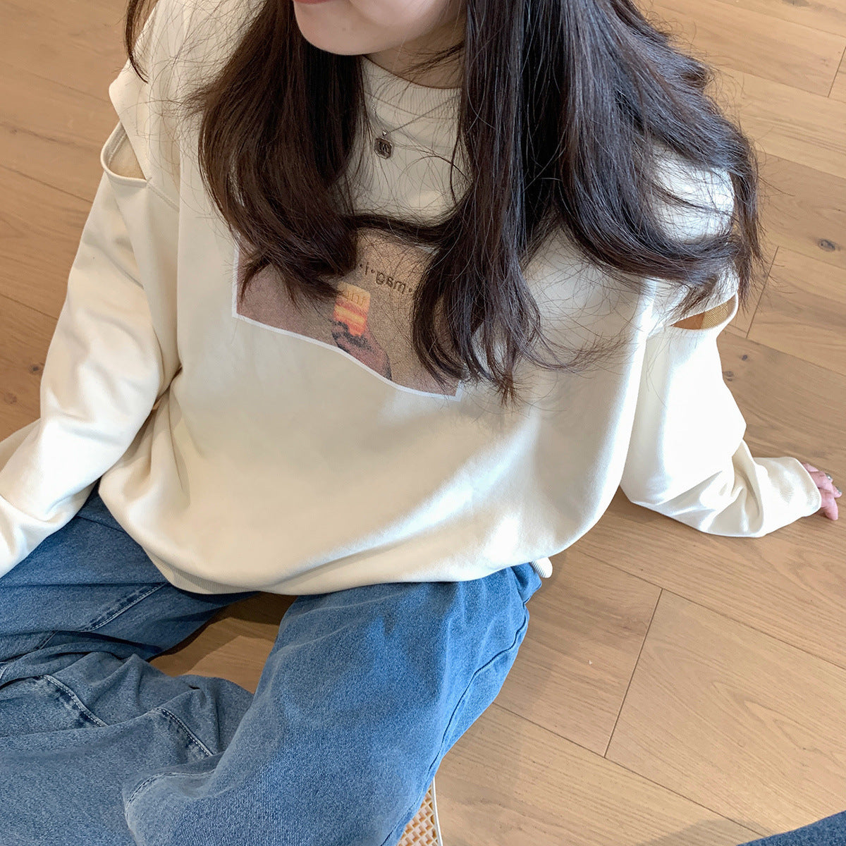 Fashion Waistcoat Printed Loose Casual Sweater