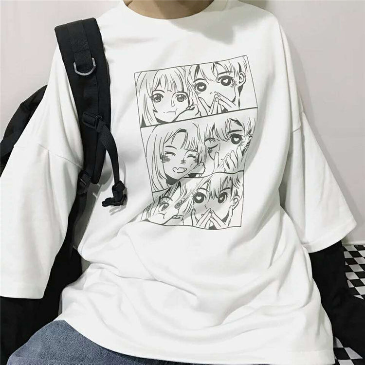 White color-block sleeves fake two long sleeves